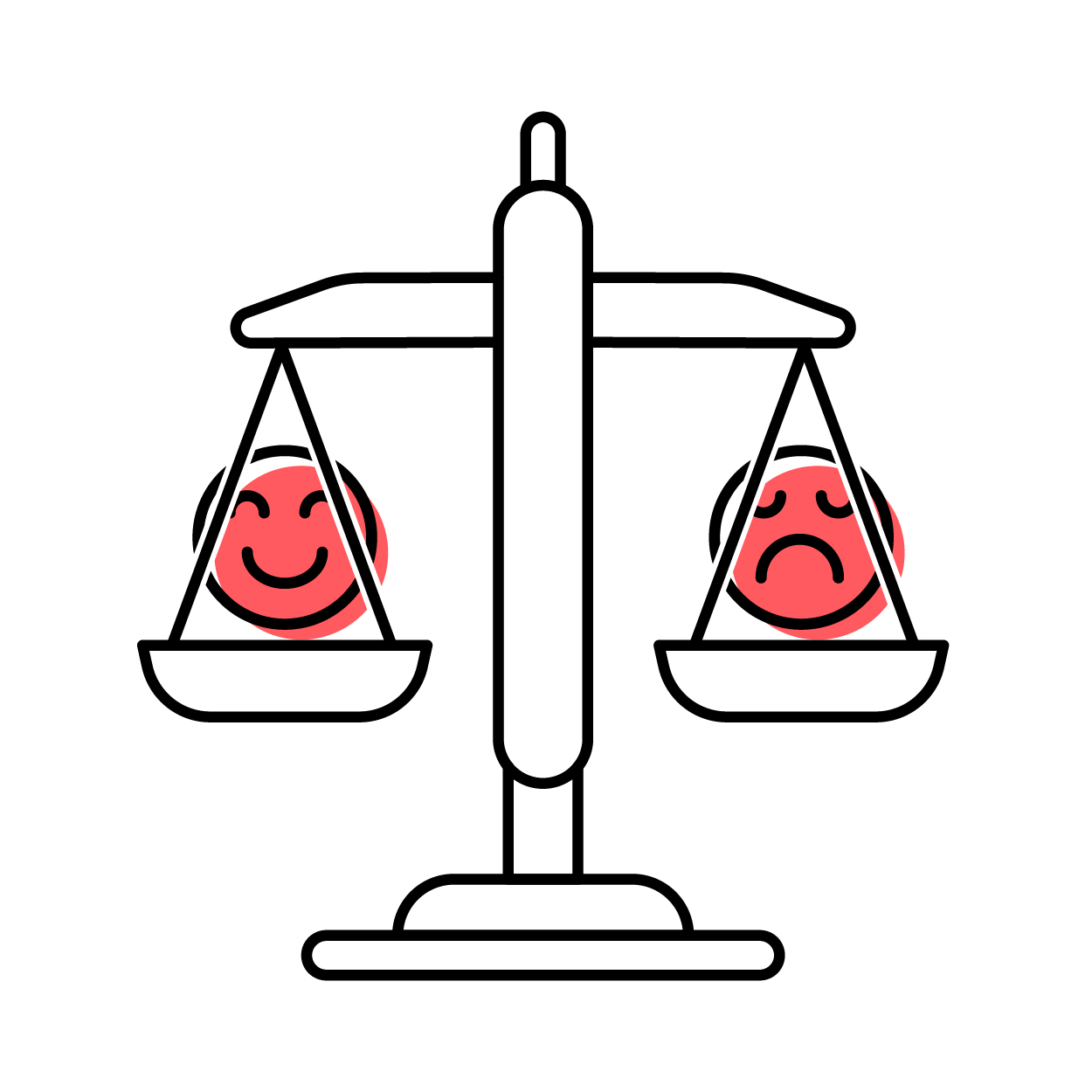 Weegschaal als symbool voor ethische afweging in gedragsontwerp